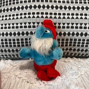 Vintage Plush Papa Smurf 1981 Peyco Wallace Berrie‎ Co Stuffed Animal